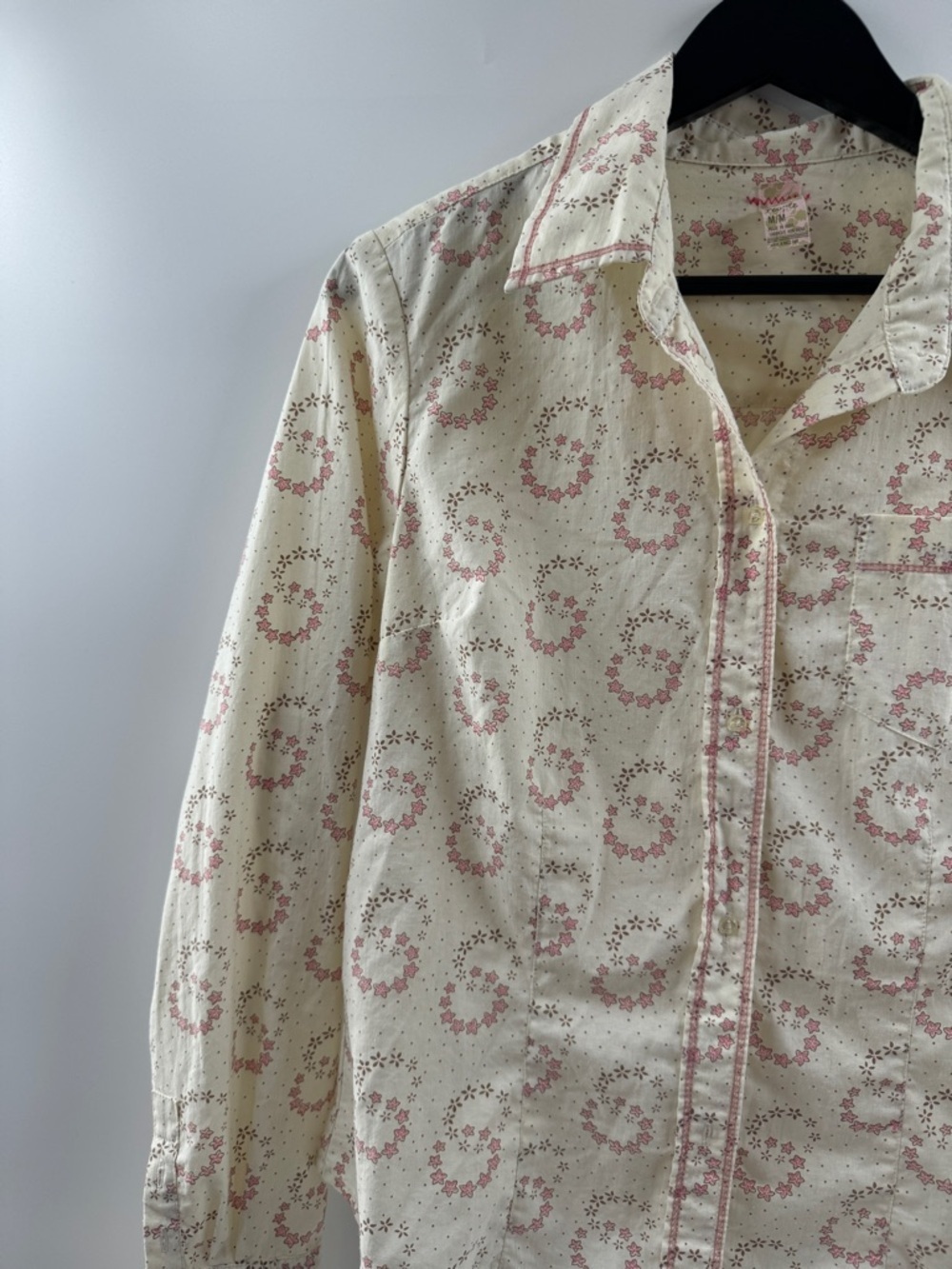 Free People Sleepwear Printed Button Down Top – Women’s Medium - Picture 2 of 8